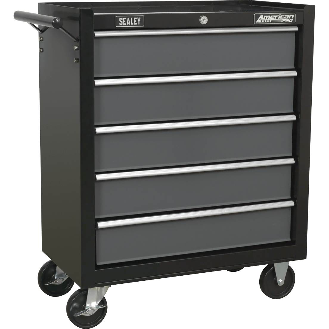 Sealey AP2505B Rollcab 5 Drawer with Ball Bearing Slides - Black/Grey