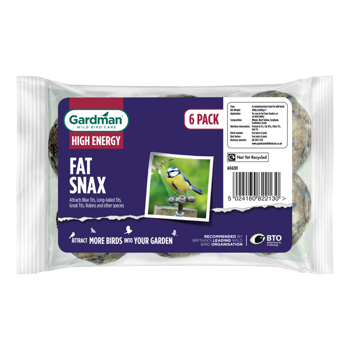 No Nets Fat Snax Bird Feed by Gardman - Pack of 6
