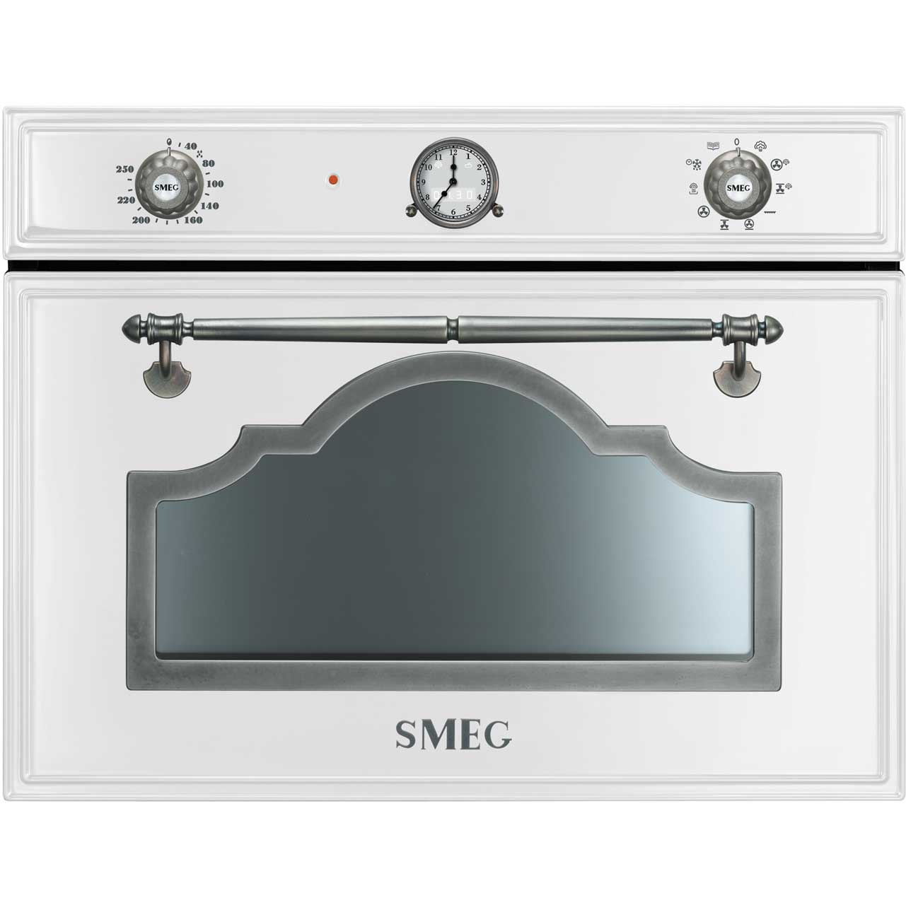 Smeg Cucina SF64M3VS Built In Electric Single Oven - Silver Glass - A Rated