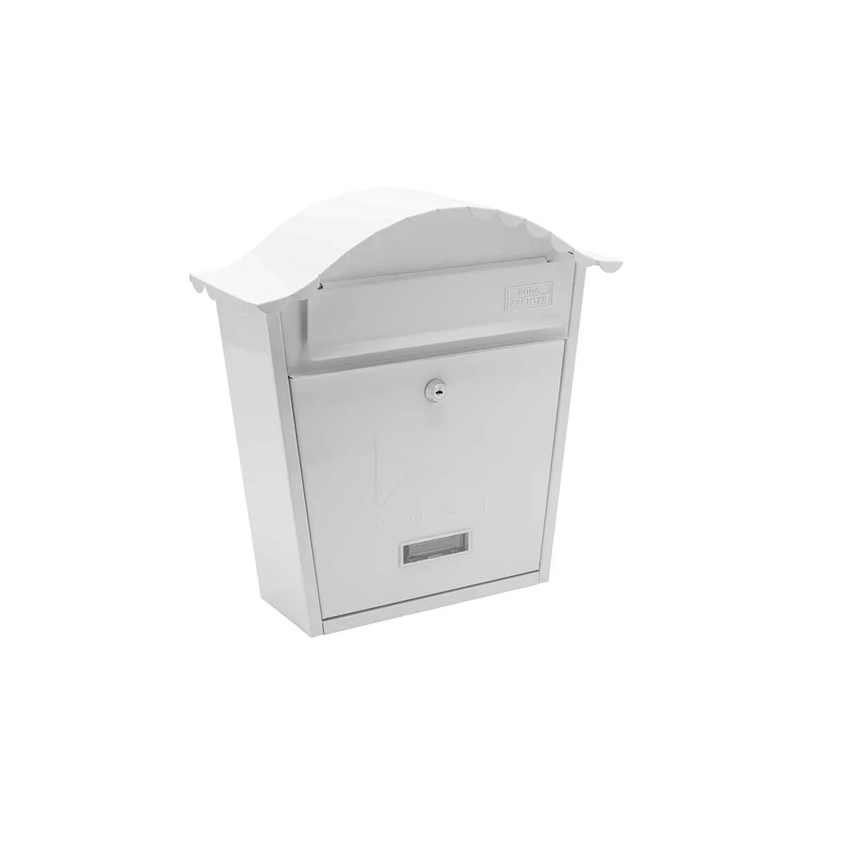 Sterling Classic Styled Post Steel Letter Box With Name Plate - White
