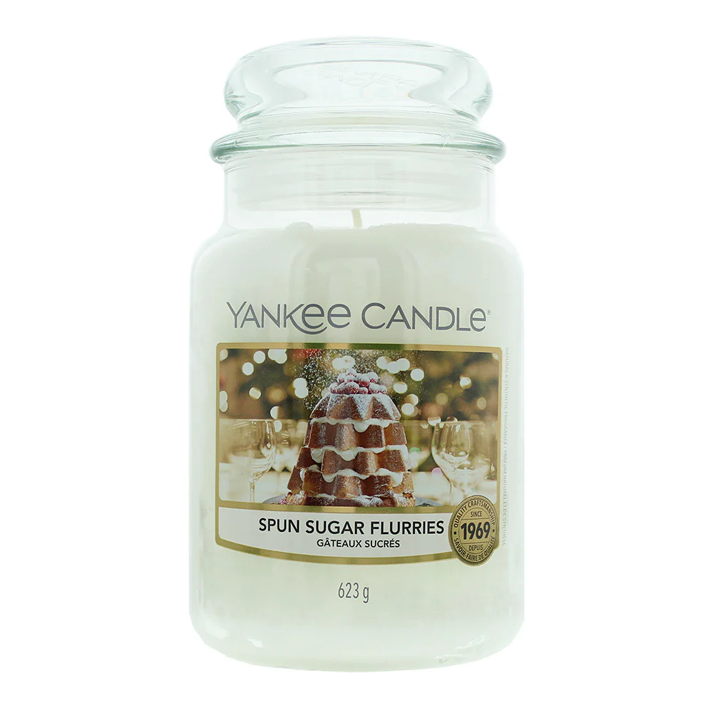 Yankee Candle Original Jar Candles Large Spun Sugar Flurries 623g