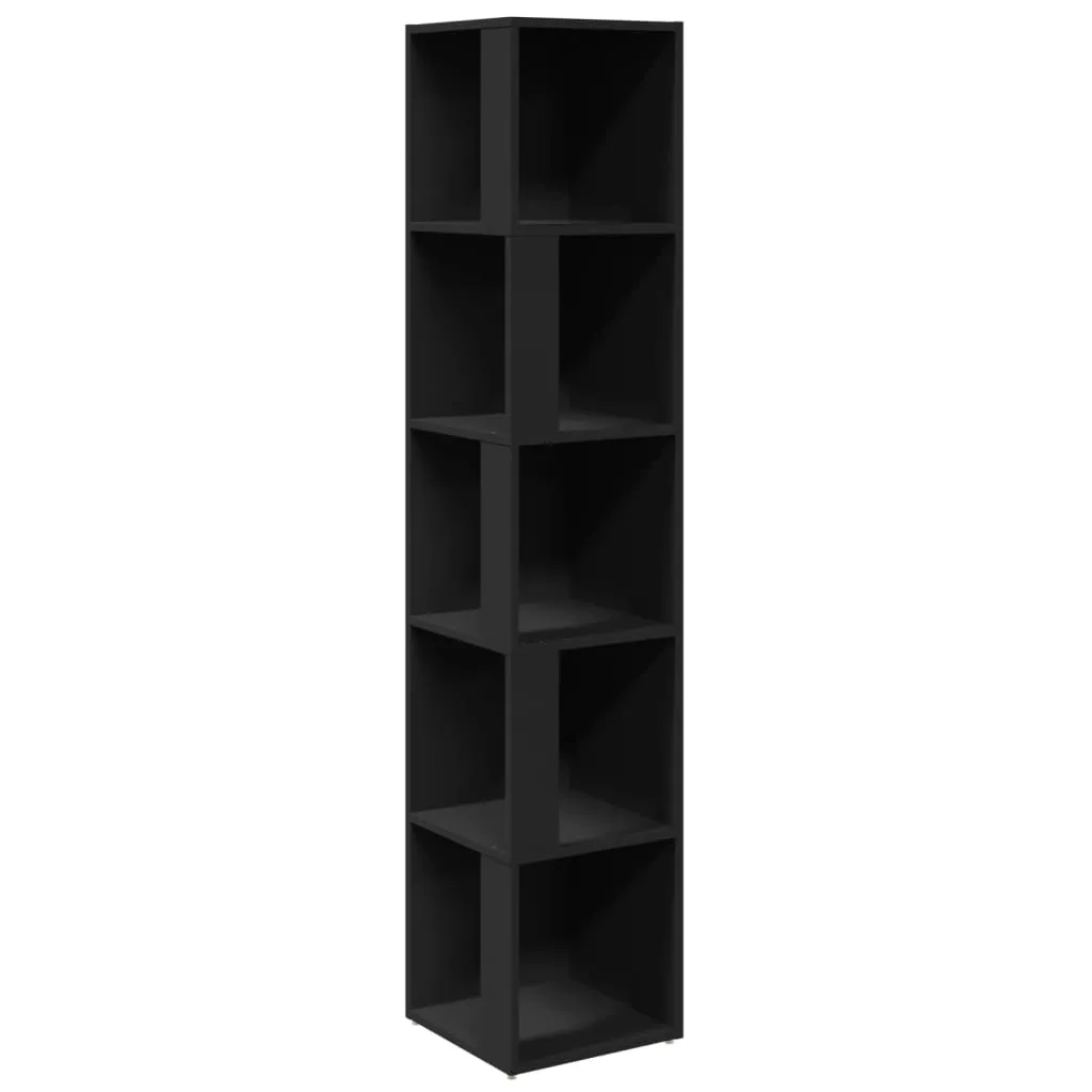 VidaXL Corner Cabinet Black 33x33x164.5 cm Chipboard