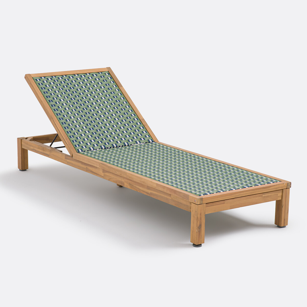 Tumbona de acacia y resina trenzada, Briana