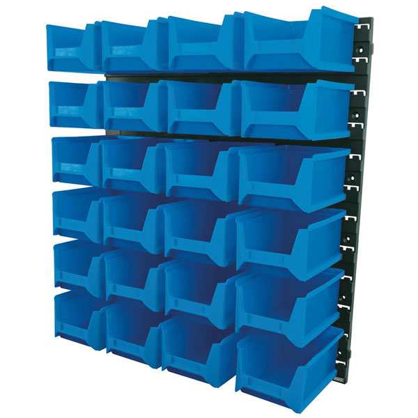  Large Storage Bin Set - 24 Piece - Blue