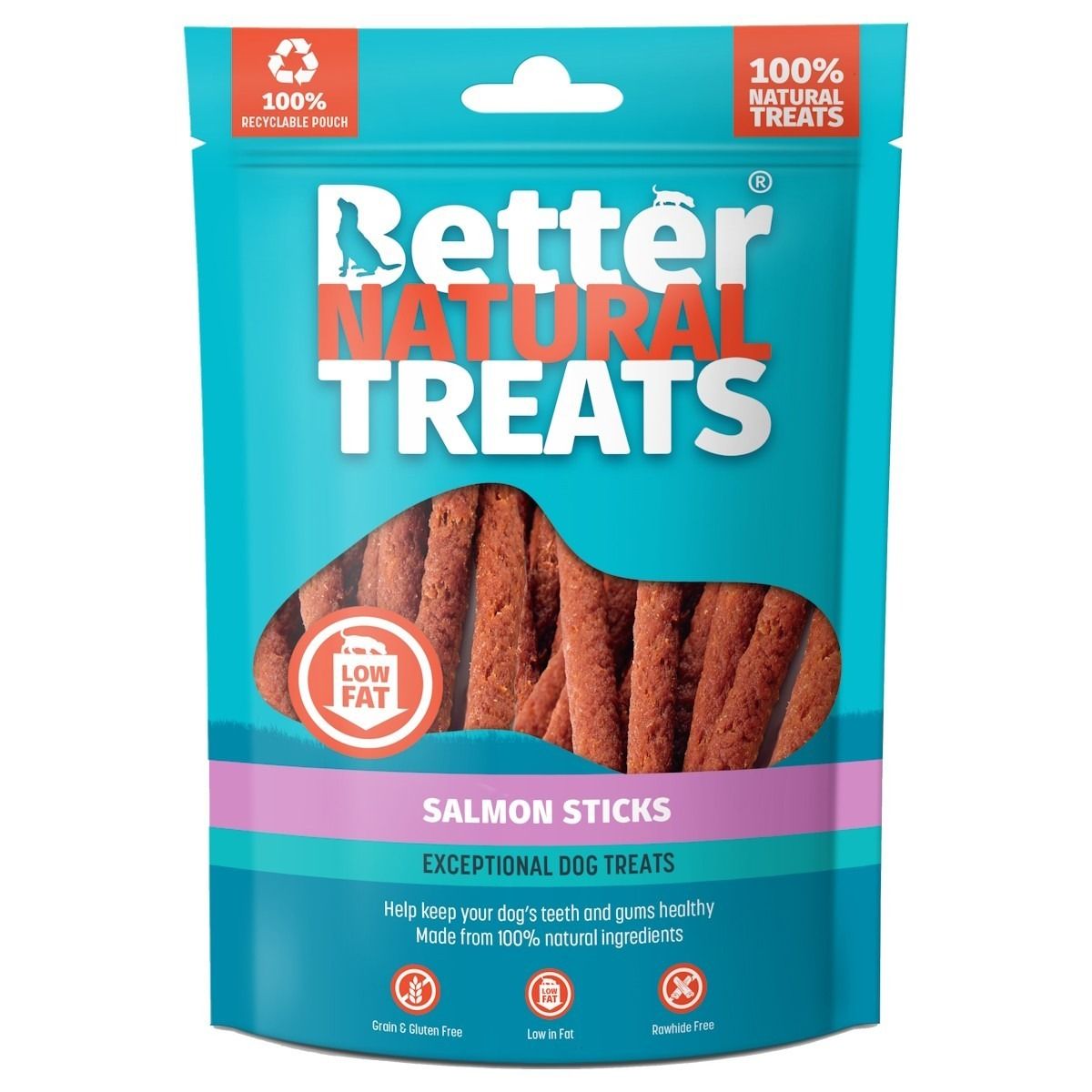 Better Natural Treats Salmon Sticks Dog Treats - 90g