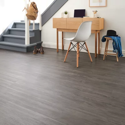 GoodHome Baila Dark Grey Wood Effect Click Flooring Pack Of 12