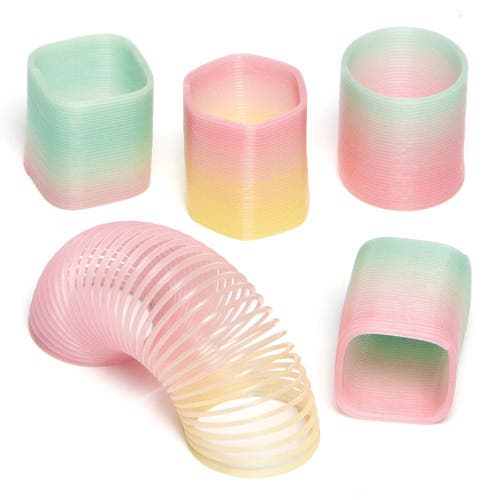 Baker Ross Glow In The Dark Toy Springs - 12 Springy Toys. Glowing Slinky Springs For Party Bags. Size 3cm.