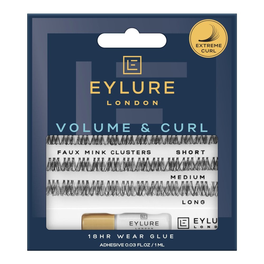 Eylure False Eyelashes - Volume & Curl Faux Mink Clusters (OA70629)