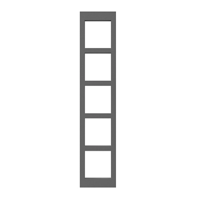 GoodHome Artemisia Matt Graphite Wine Rack Fascia, (H)715mm (W)147mm