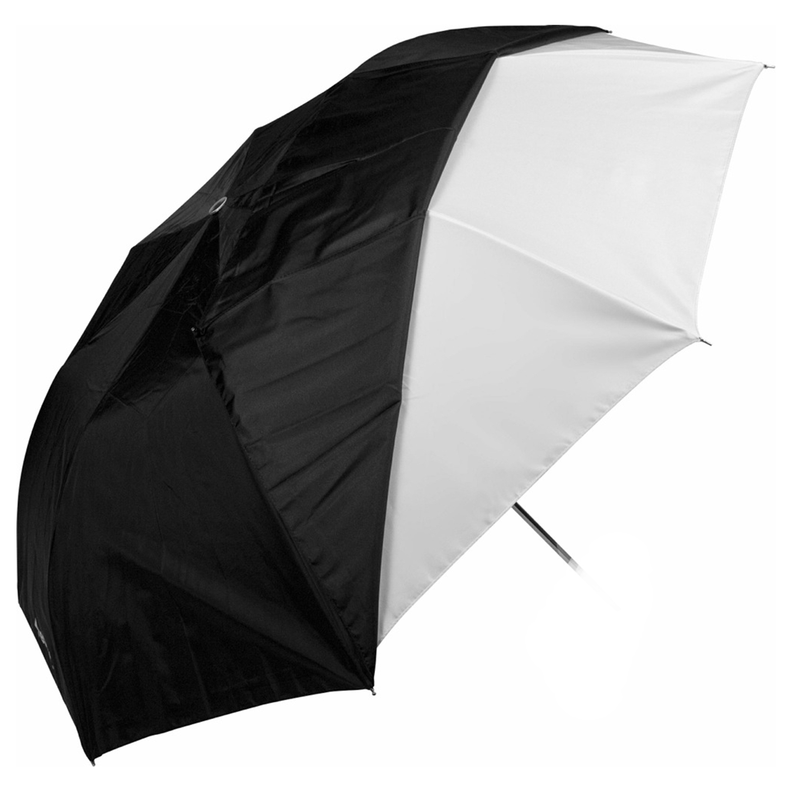 Westcott 43inch White Satin Collapsible Umbrella with Removable Black Cover