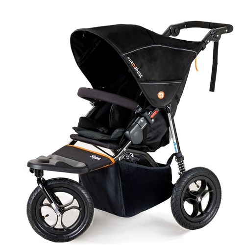 Out n About Nipper Single V5 Pushchair - Black, Black