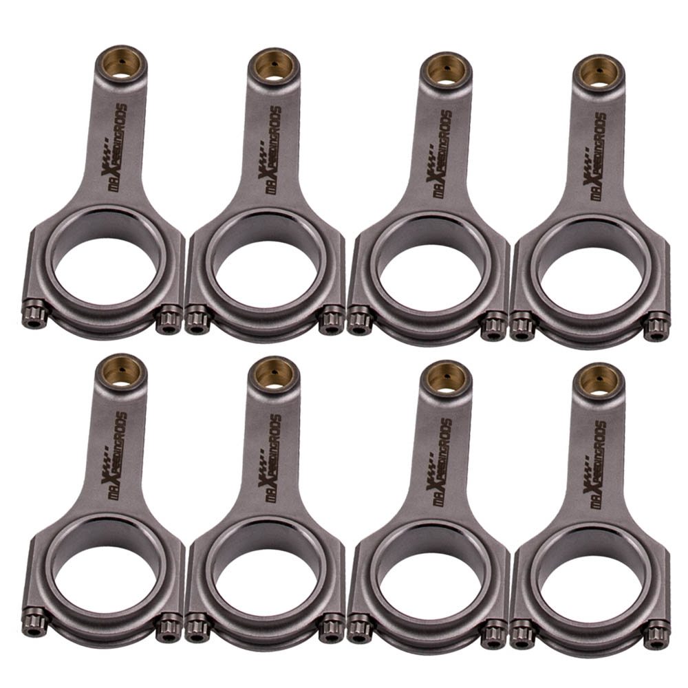 MaXpeedingrods 8x 4340 Forged Connecting Rods+ARP 8740 Bolts compatible for Chevrolet Small Block 155.58mm
