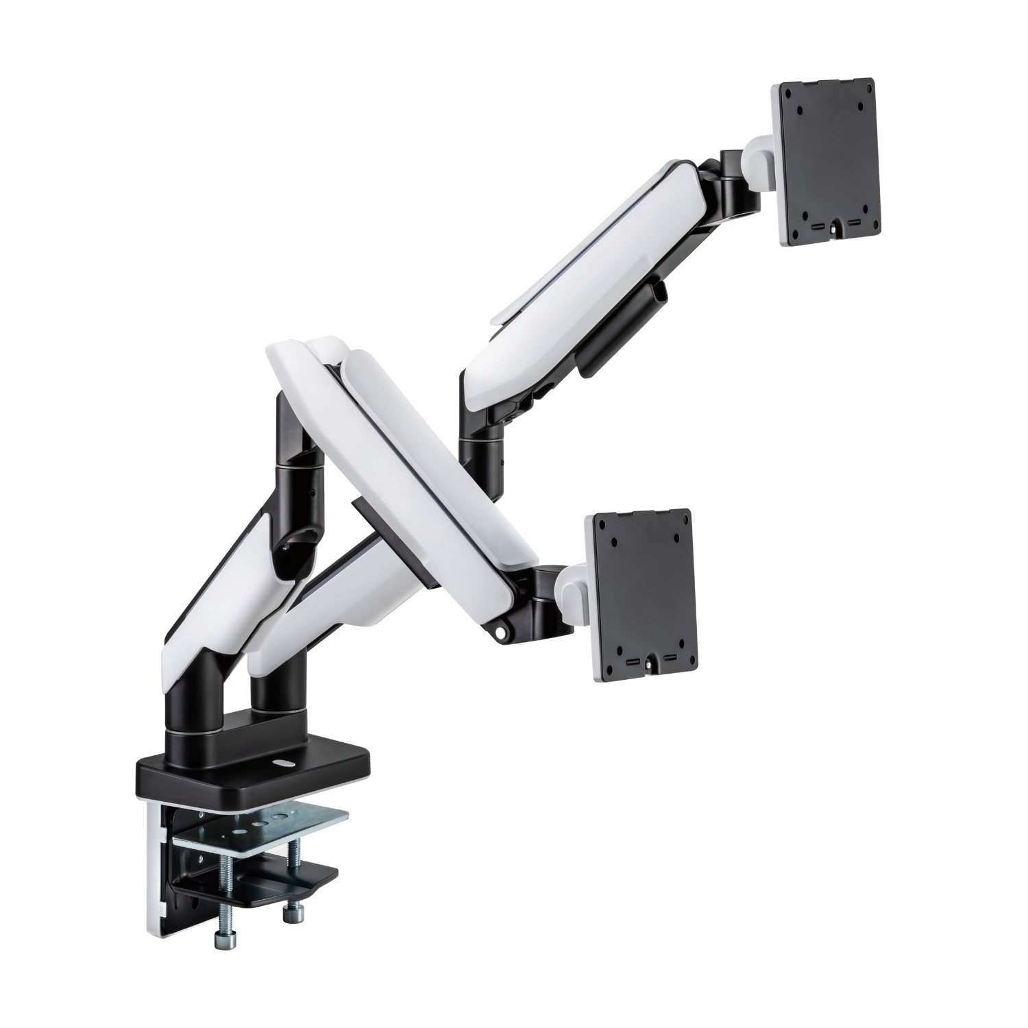 ElectrIQ Premium Gaming Dual Monitor Arm for up to 21 x 35 Screens with RGB Lighting to the Base and Arm