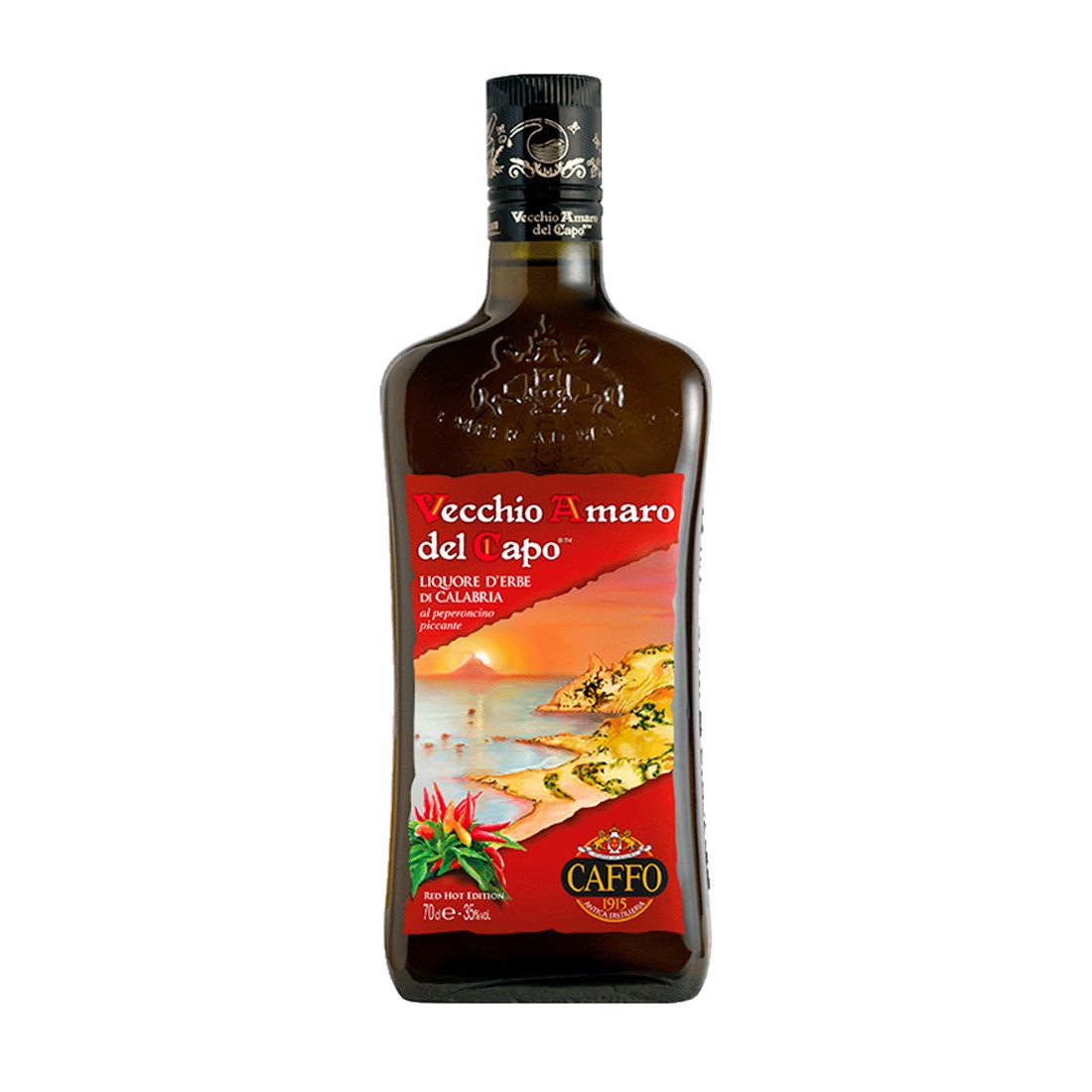 Caffo Vecchio Amaro Del Capo Red Hot Chilli Edition Liqueur | ABV 35% 70cl