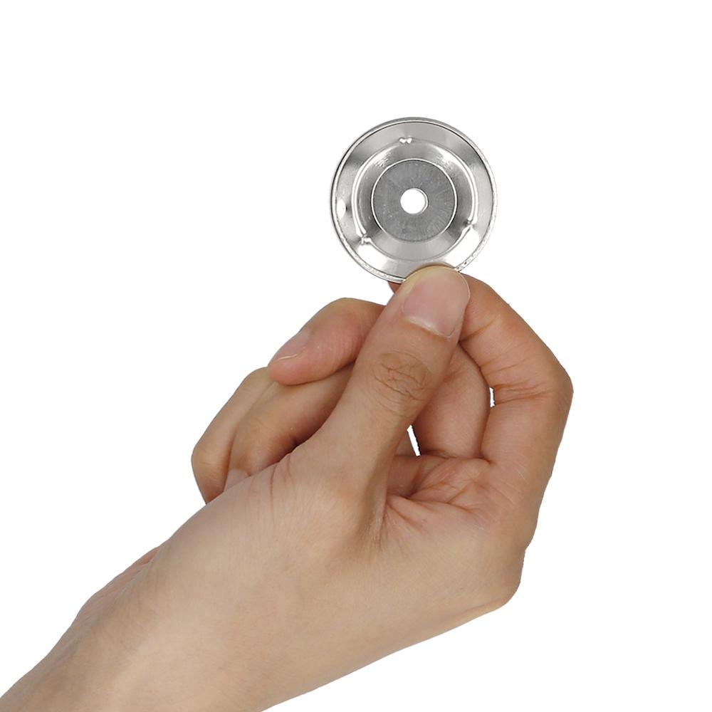 TOMTOP JMS 50pcs Tambourine Bell Ring Jingle Bell Stainless Steel for Handbell Tambourine Church Tambourines silver