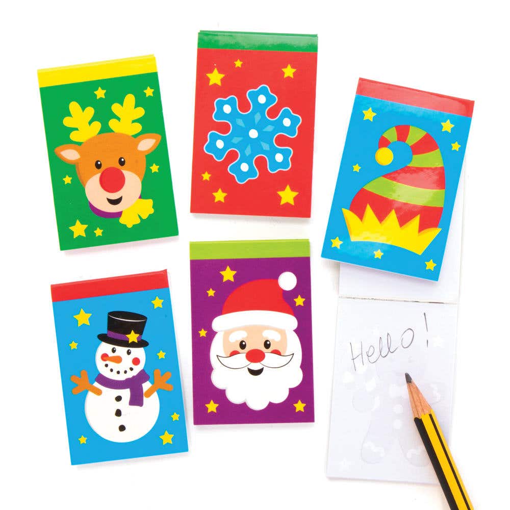 Baker Ross Christmas Mini Notebooks (Pack of 15)