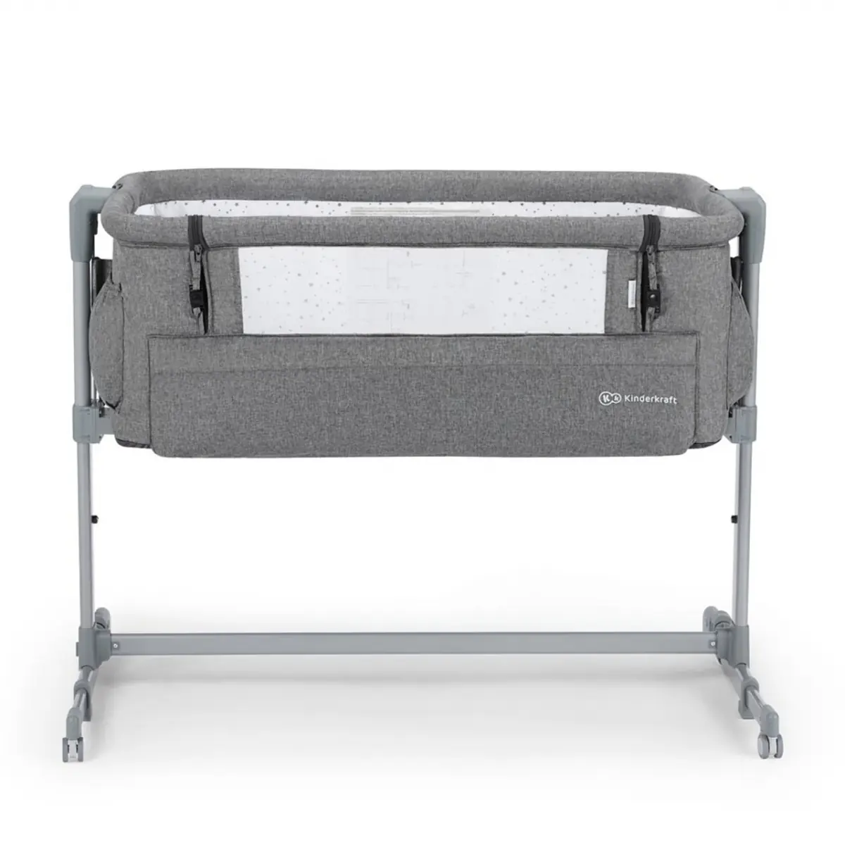 Kinderkraft Neste Up 3 in 1 Co-Sleeper Cot, Grey Melange