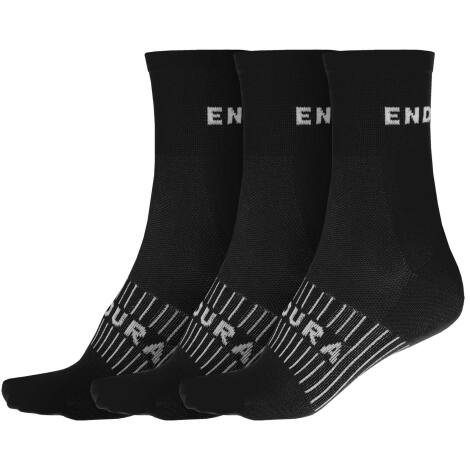 Endura CoolMax Race Socks - 3 Pack - White / S/M
