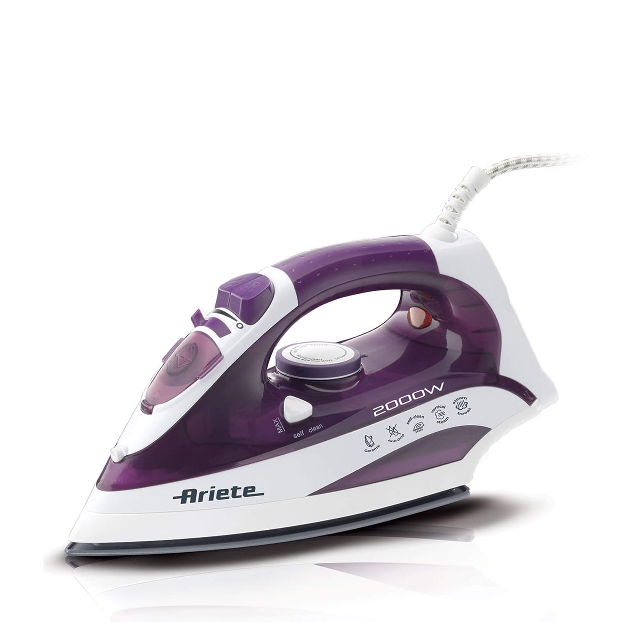 Ariete 6235 Ferro Da Stiro A Vapore Senza Caldaia Potenza 2000 Watt Funzione Vapore Verticale Piastra In Ceramica - 6235 Steam Iron