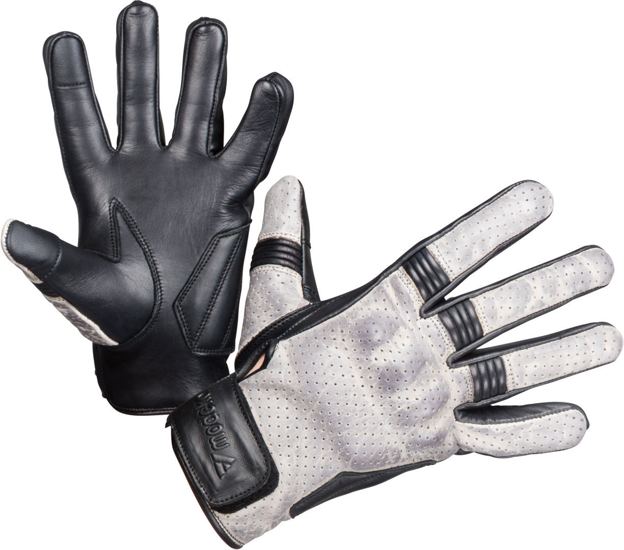 7757 Modeka Hot Two Motorcycle Gloves, black-grey, Size L, black-grey, Size L