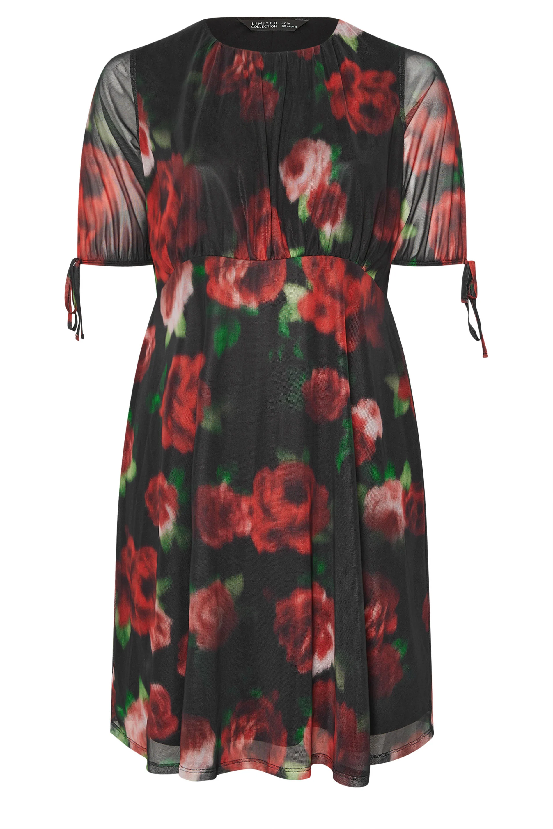 Rose Mesh Mini Dress