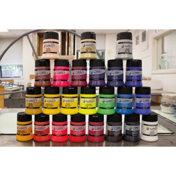 Daler-Rowney System3 250ml Textile Screen Printing Acrylic Paint T...