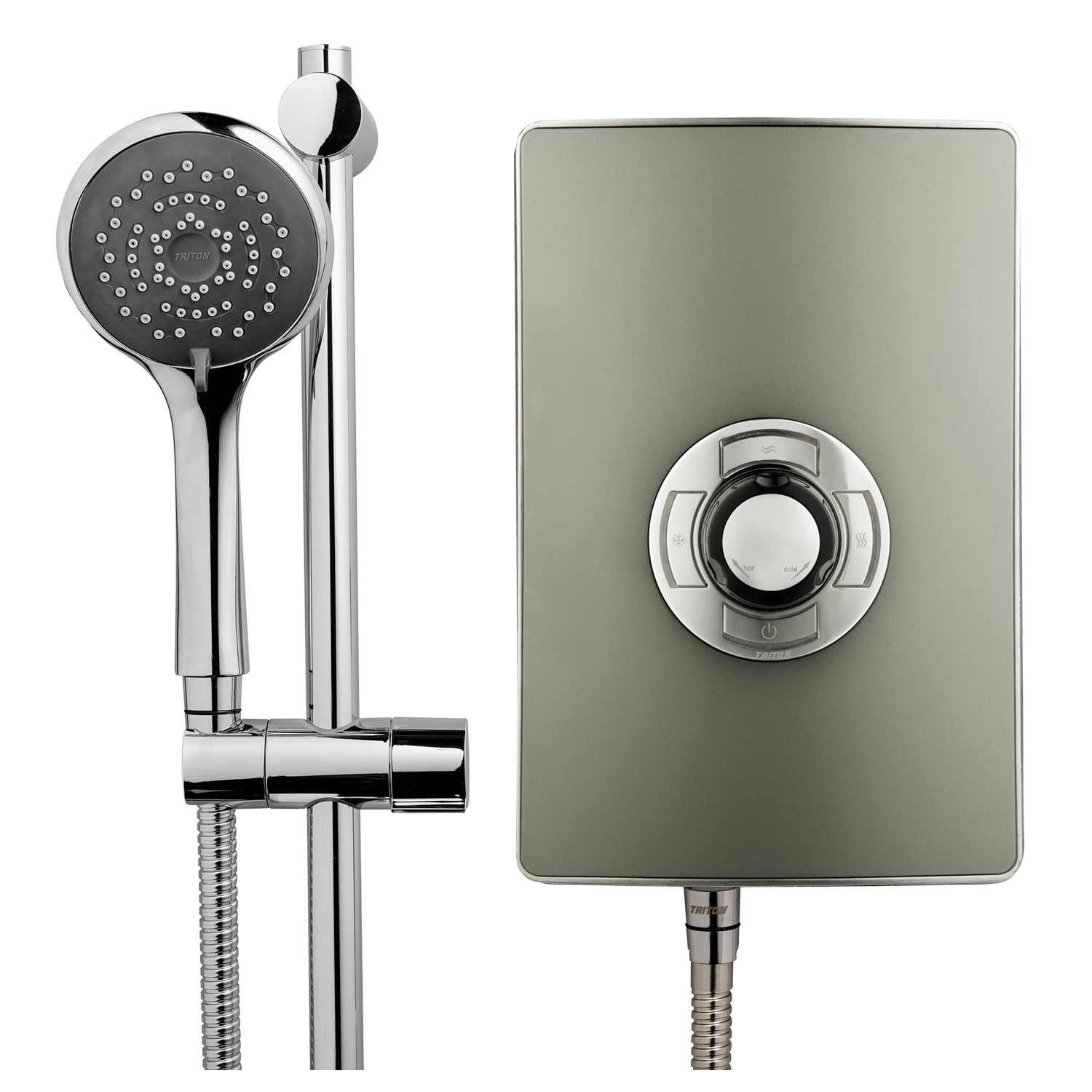 TRITON SHOWERS Triton Aspirante 8.5kw Gun Metal Electric Shower