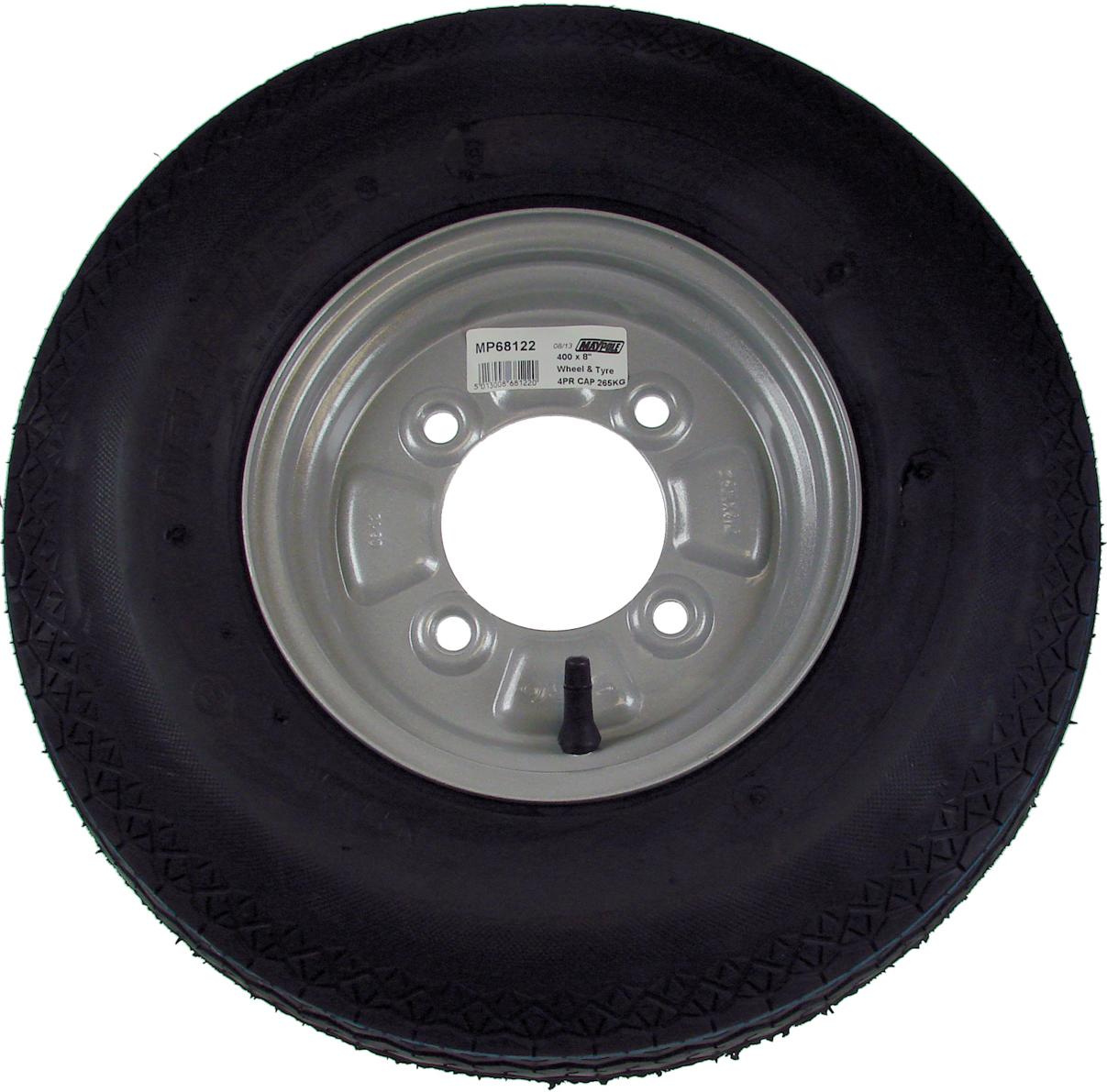 MAYPOLE MP68122 Wheel+Tyre 480X8 (Fits MP6812), Green