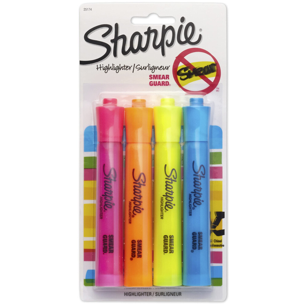 Pennarello Sharpie Accent Tank-Style Highlighters, 4 Colored Highlighters (25174PP)
