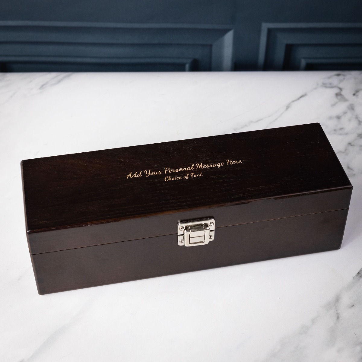 Farrar & Tanner Personalised Premium Wood Wine Gift Box