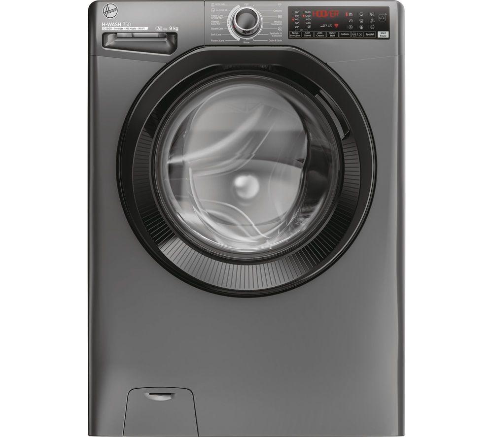 Hoover H-wash 350 H3wps696tmbr6-80 Wifi-enabled 9kg 1600rpm Washing Machine - Graphite, Silver/grey