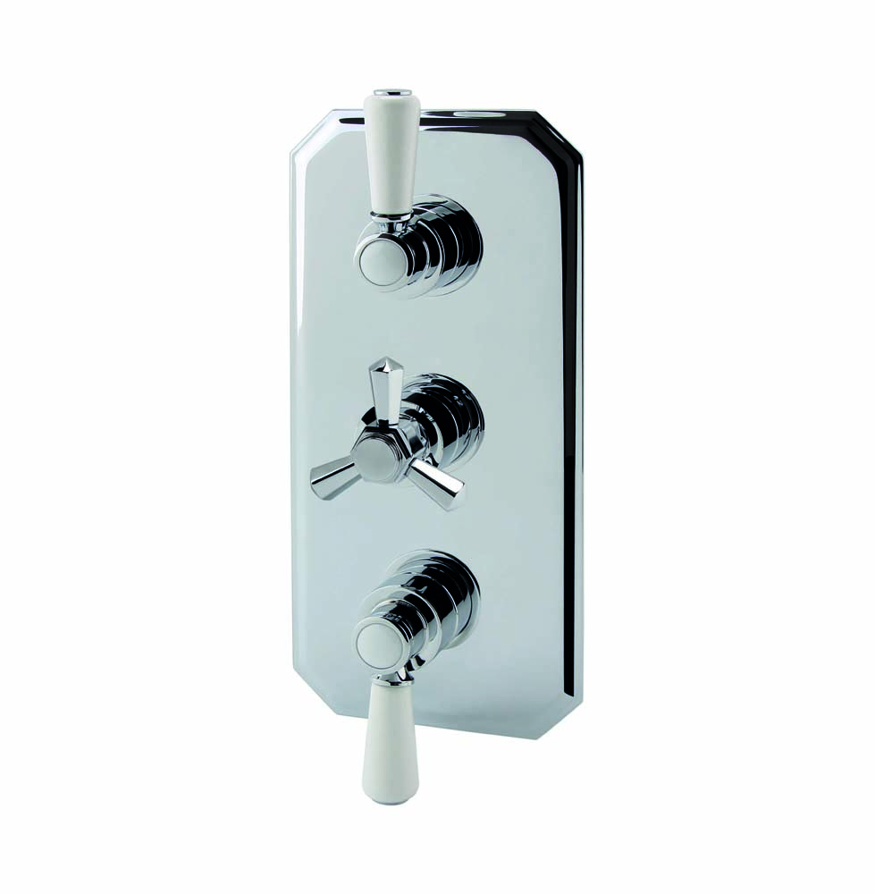 HudsonReed RAK Washington - Traditional Concealed Thermostatic Triple Shower Valve - Chrome