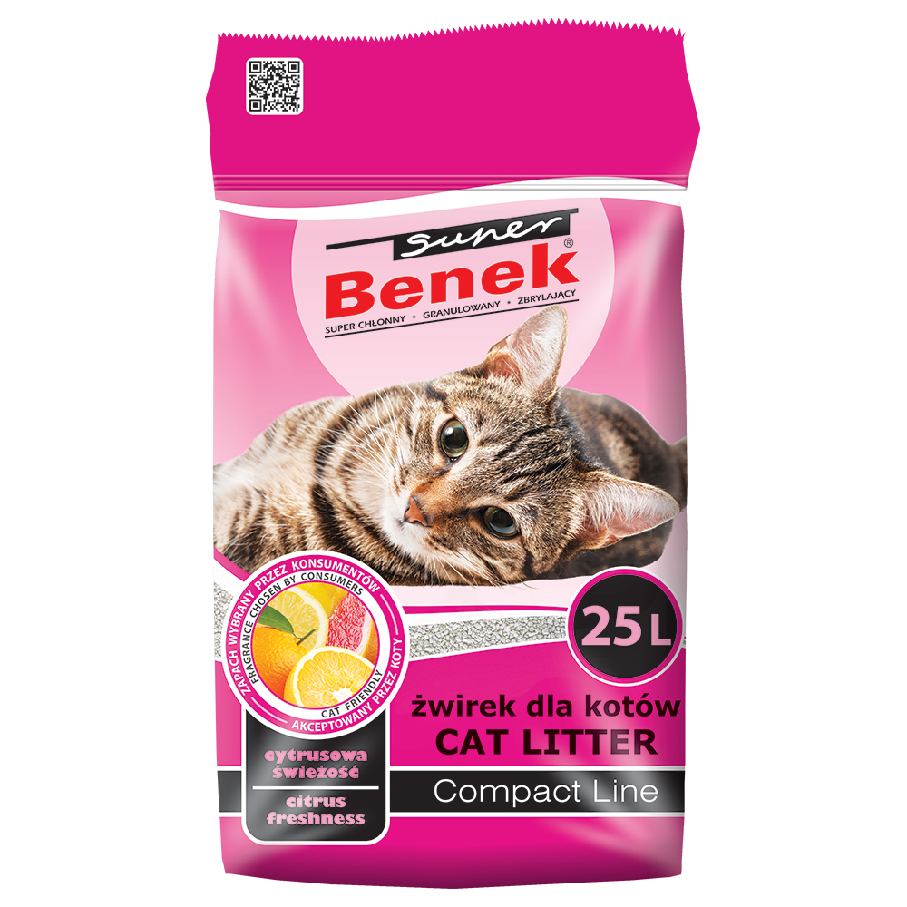 Benek Super Compact Citrus Freshness - 25 L (approx. 20 kg)