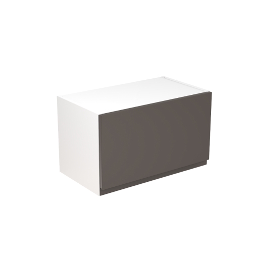 KitchenKIT J-Pull Handleless 60cm Wall Bridge Unit - Gloss Graphite