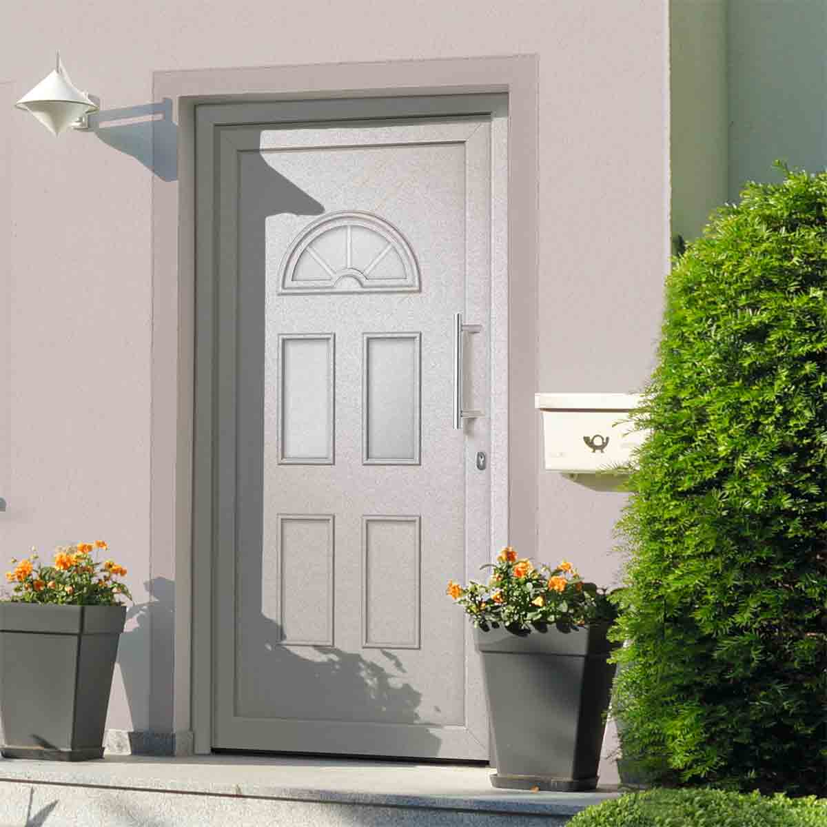 VidaXL Front Door White 110x210 cm