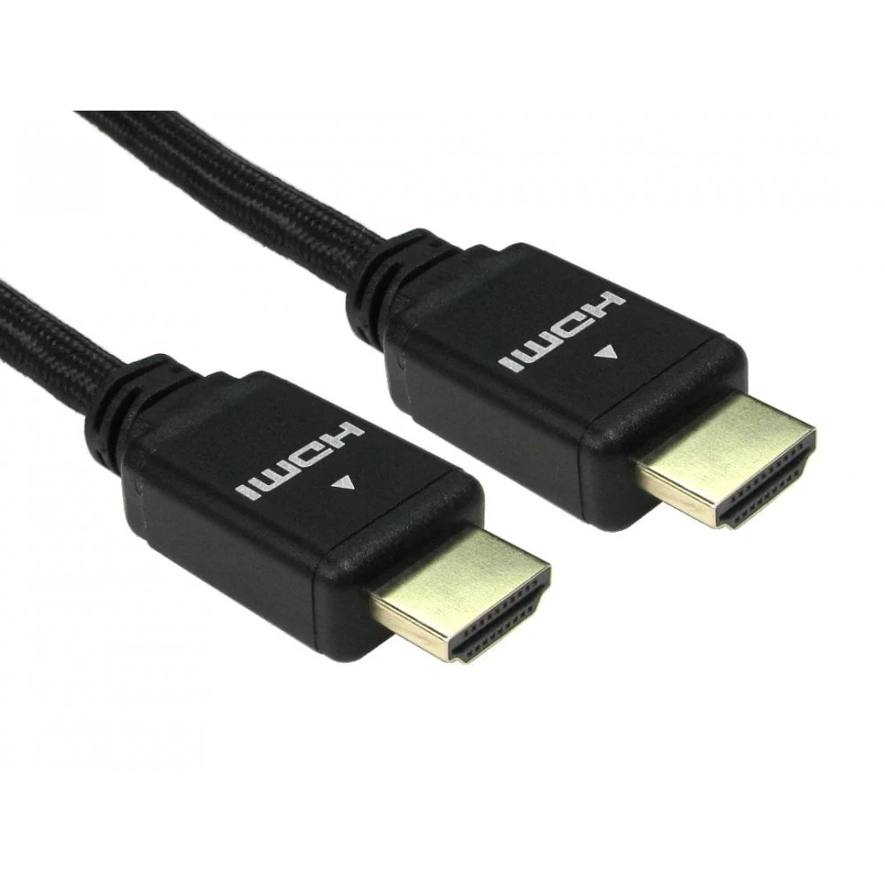 Cables Direct 1m HDMI v2.1 Certified Video Cable, Black Connector