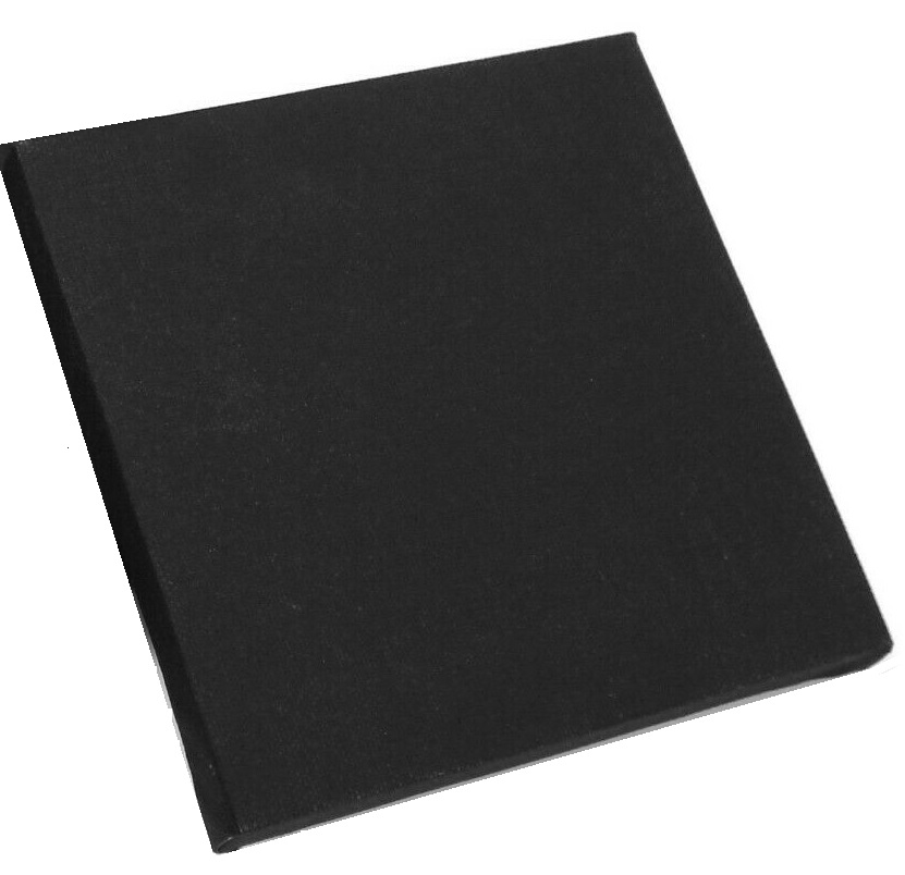 Black Blank Stretched Square Canvas 6x6