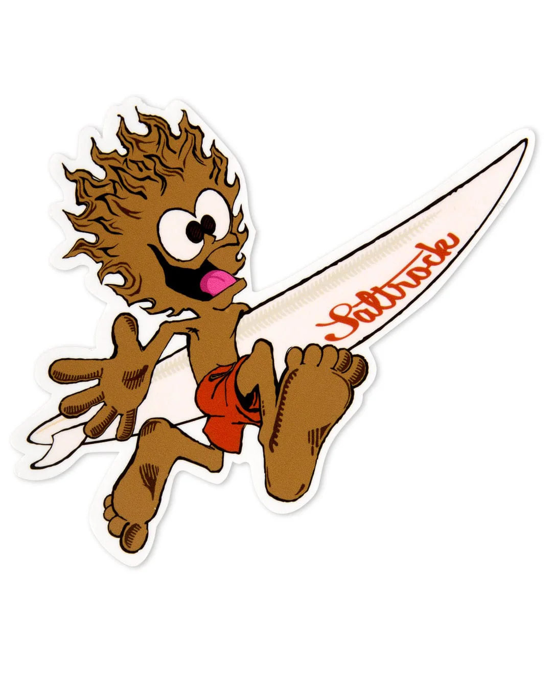 Saltrock Running Man - Car Sticker - Brown