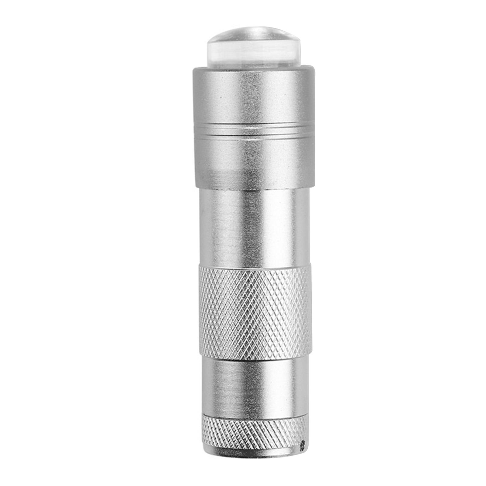 TOMTOP JMS Mini Flash Light for LED UV Gel Curing Lamp Light Handheld Nail Lamp USB Rechargeable Nail silver