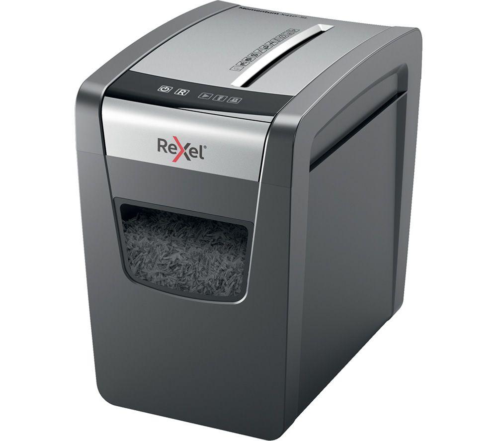 Rexel Rexel Momentum X410-SL 10 Sheet Cross Cut Shredder, Black | Home & Office Machines > Shredders > Shredding Machines