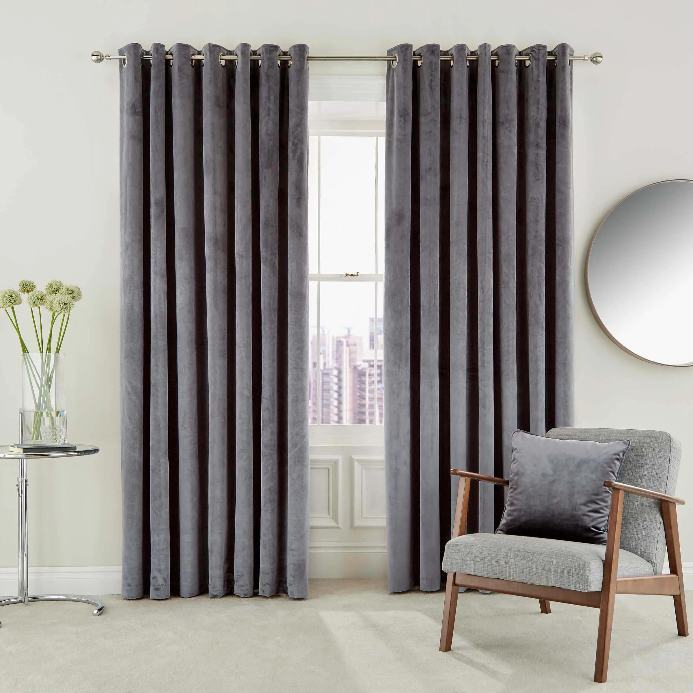 Helena Springfield 'Escala' Woven Lined Curtains|Size: 229cm width x 229cm drop|lavender