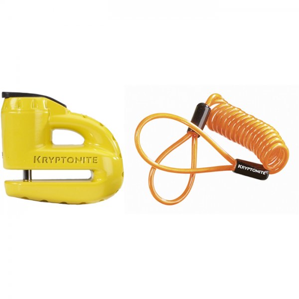Kryptonite Security - Keeper 5-S Disc Lock - With Reminder Cable - Yel