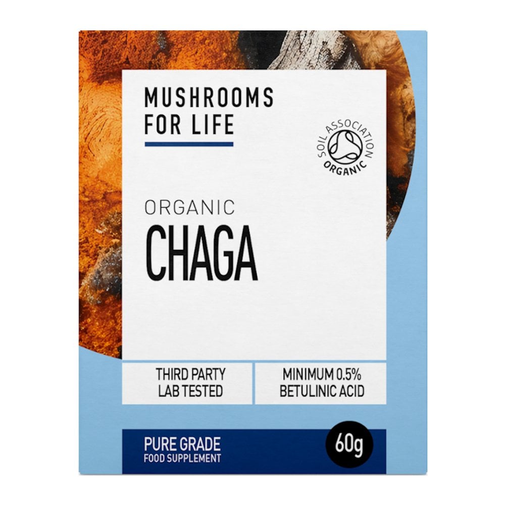 Mushrooms For Life Organic Chaga Pure Grade Extract - 60g Powder