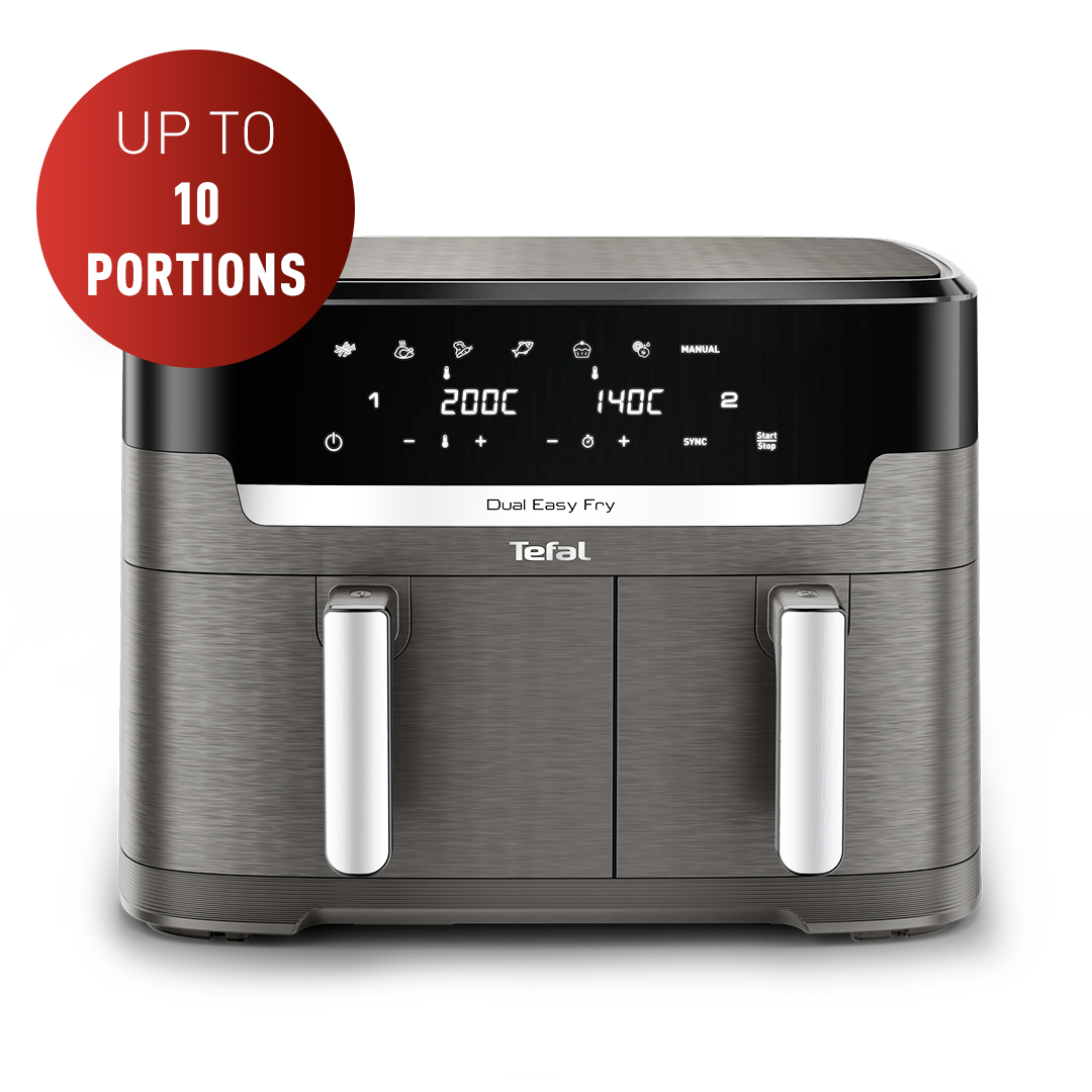 Tefal Easy Fry Dual Xxl Ey942hg0 Air Fryer - Coal 11l