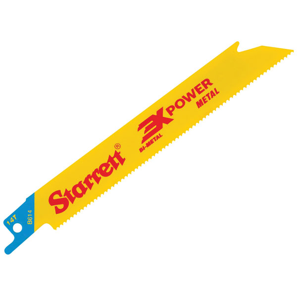Starrett STRB6185 B618-5 Bi-Metal Reciprocating Blade Metal Straight 152mm 18 TPI (Pack 5)