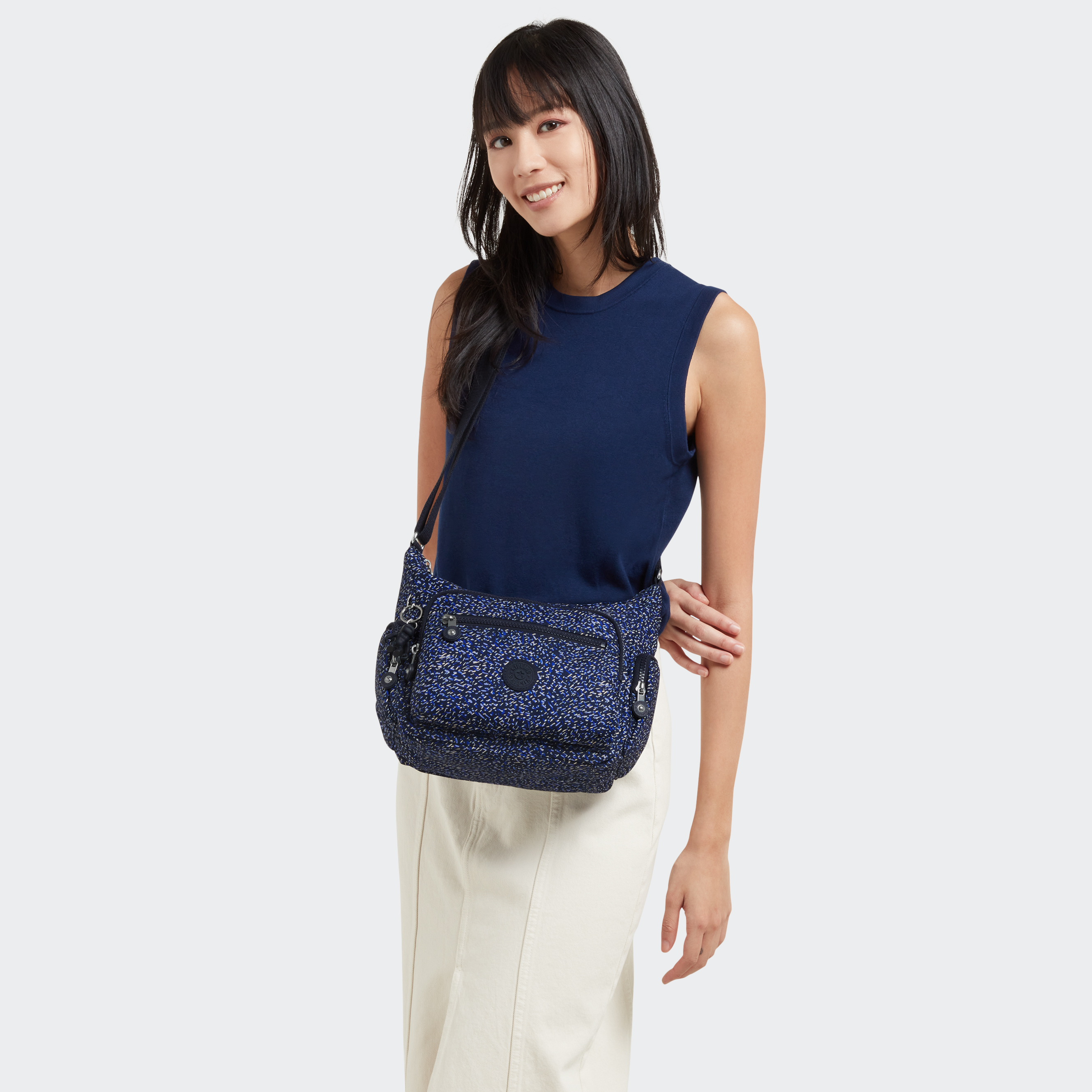 Kipling Crossbody Bag Gabbie S Cosmic Navy Woman 100% Recycled Polyester