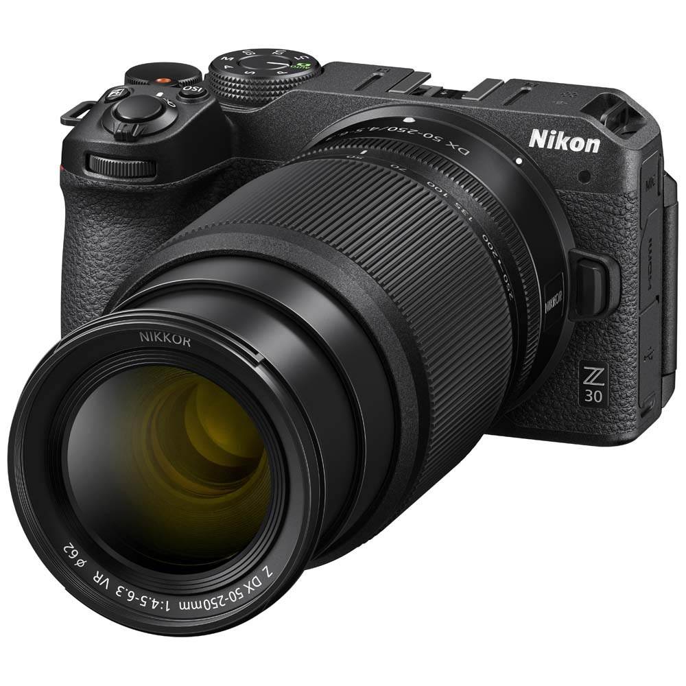 Nikon Z 30 Mirrorless Camera with NIKKOR Z 50-250 mm f/4.5-6.3 VR & 16-50 mm f/3.5-6.3 VR Lens, Black
