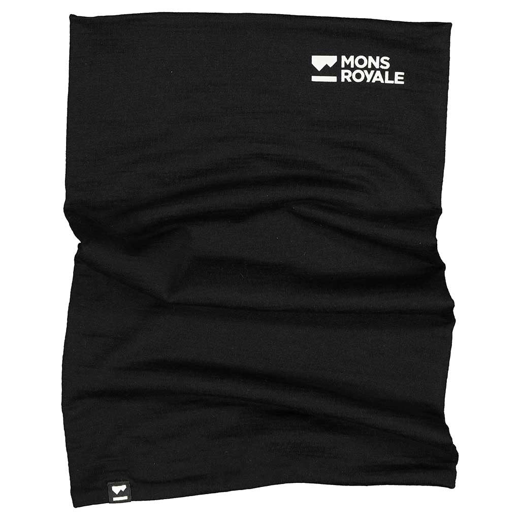 Mons Royale Double Up Neckwarmer Plain / Black / One