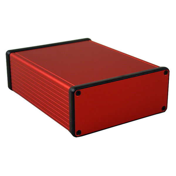 HAMMOND ELECTRONICS Hammond 1455Q1601RD Extruded Aluminium Enclosure 160 x 125 x 51.5m...
