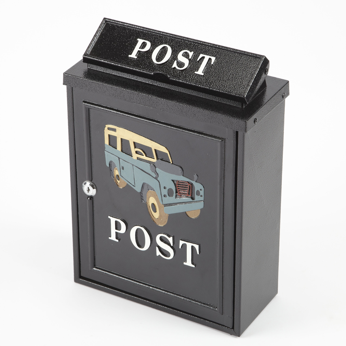 Arboria Cast Aluminium Post Box, Black - Off Road Vehicle